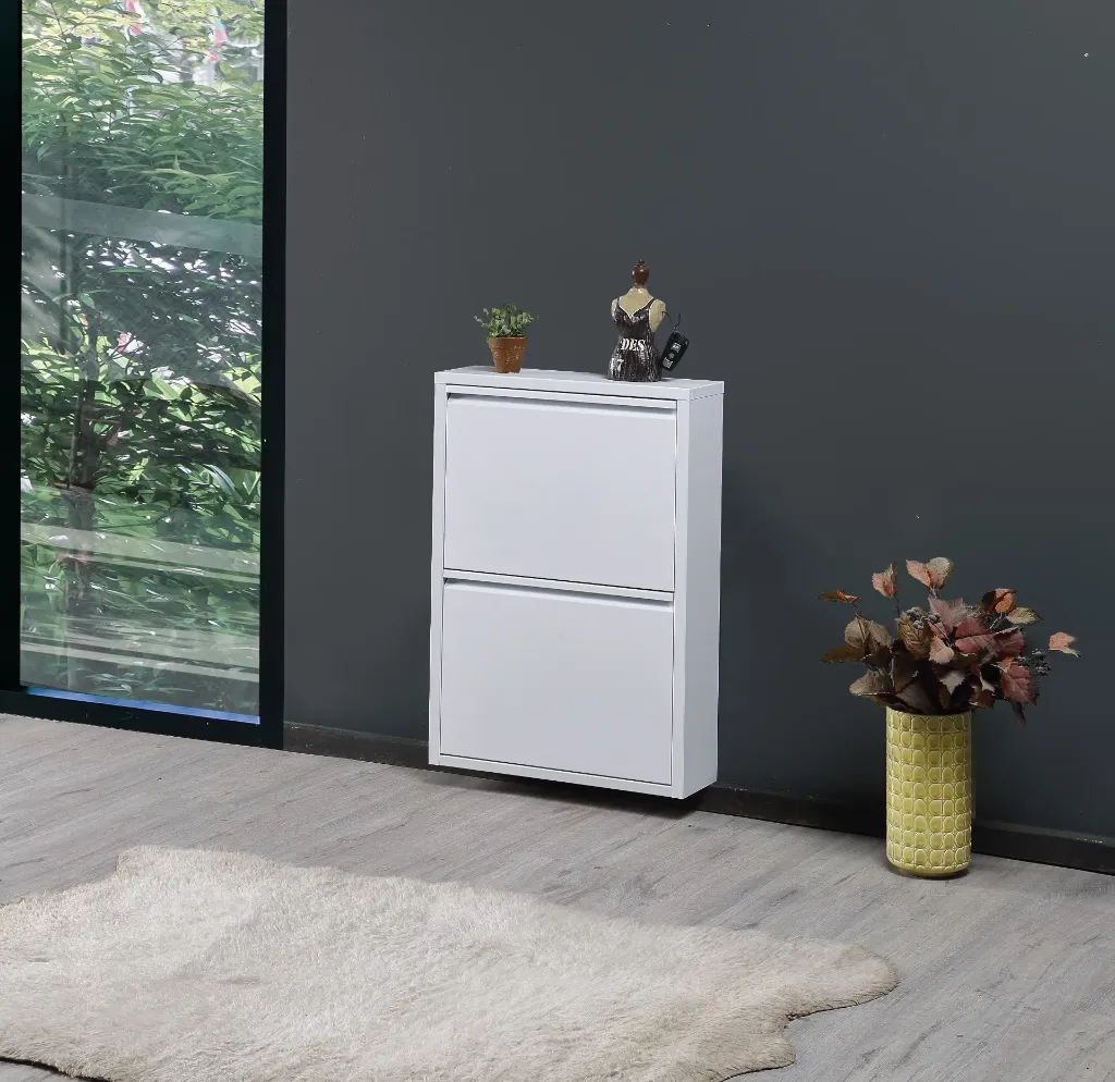[152.001.217N] Metal Ayakkabılık 2'li (RAL 9003 Beyaz, Straforsuz)