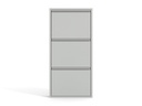 Metal Shoe Storage Cabinet 3 Flip Drawers