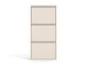 Metal Shoe Storage Cabinet 3 Flip Drawers